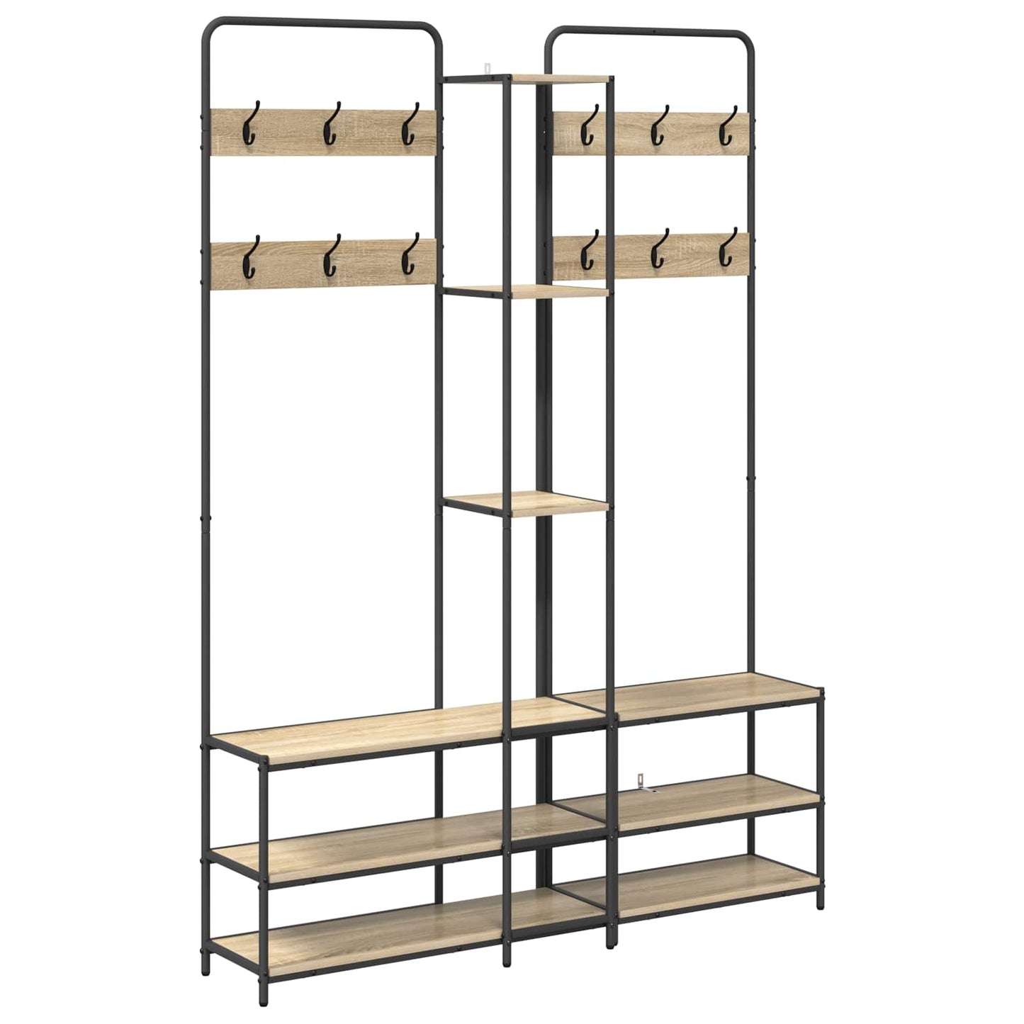 Kapstok met schoenenbank Sonoma Eiken 143 x 30 x 199,5 cm