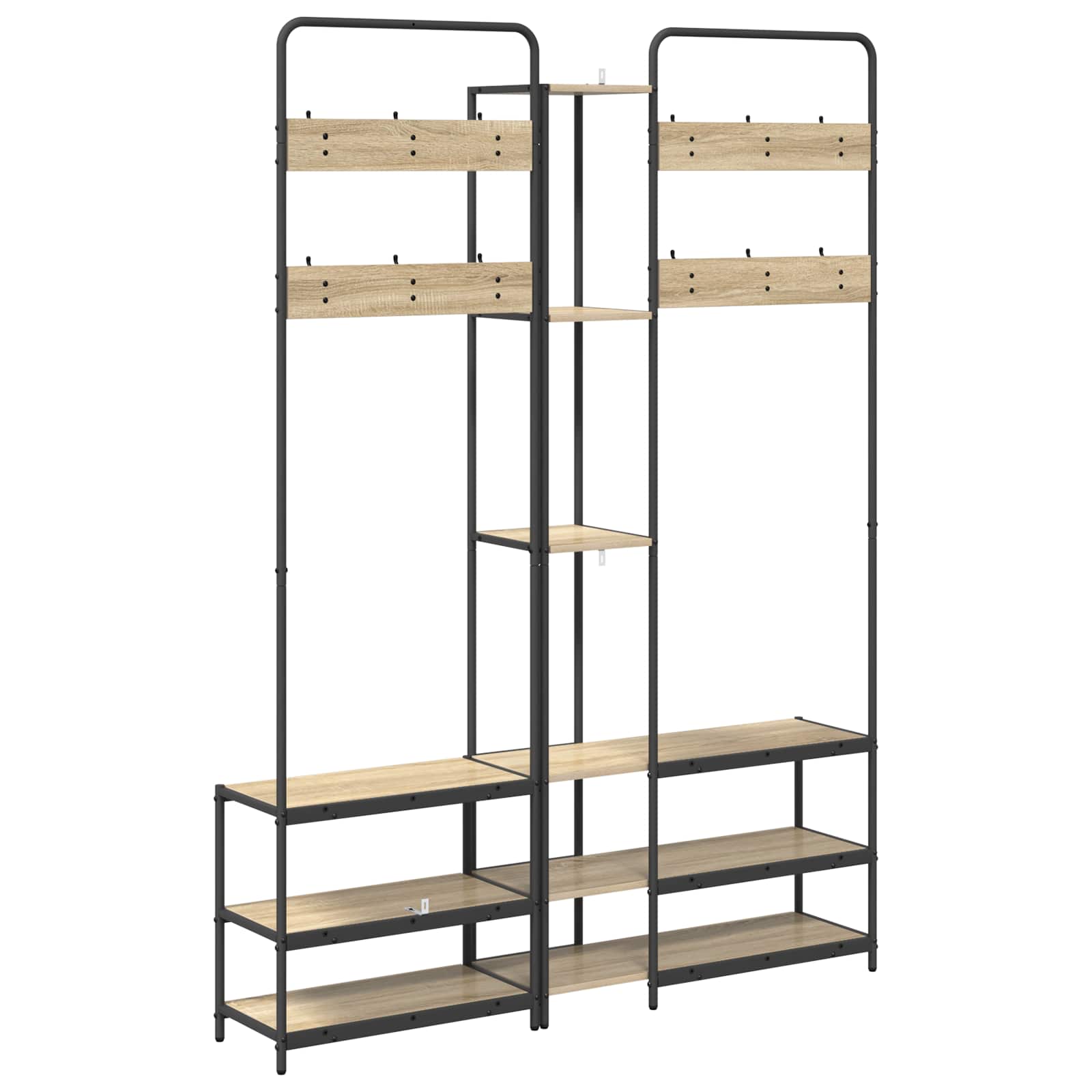 Kapstok met schoenenbank Sonoma Eiken 143 x 30 x 199,5 cm