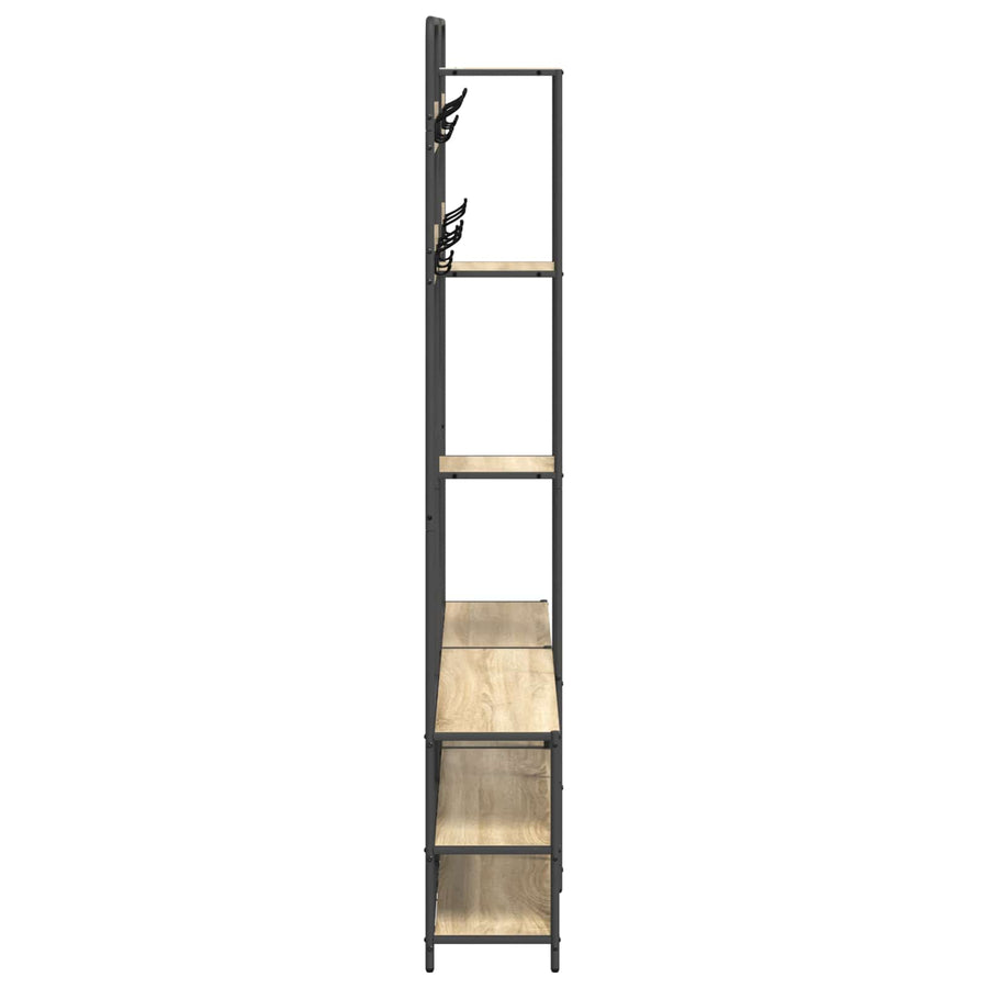 Kapstok met schoenenbank Sonoma Eiken 143 x 30 x 199,5 cm
