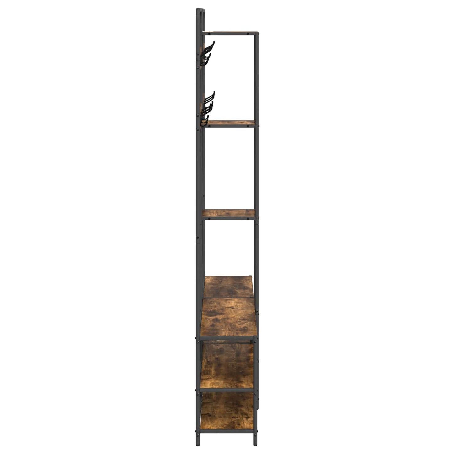 Kapstok met schoenenbank Gerookt eiken 143 x 30 x 199,5 cm
