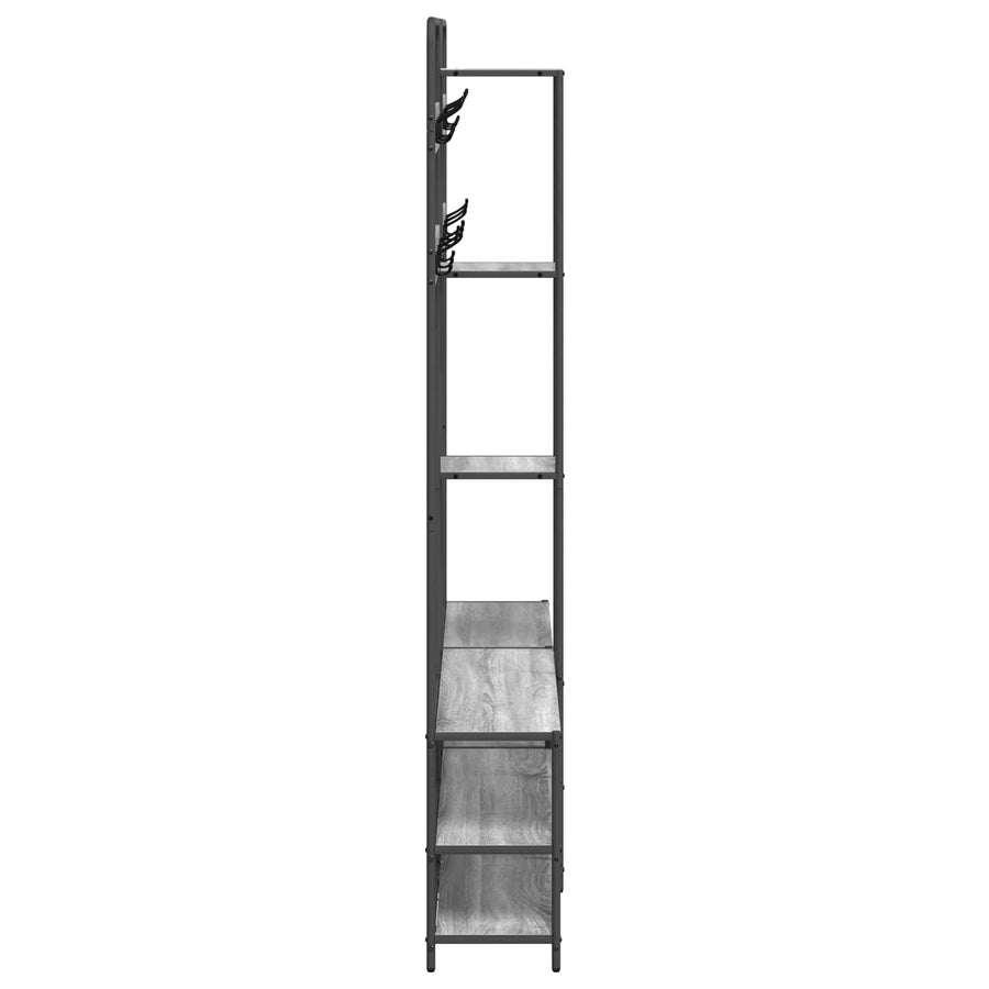 Kapstok met schoenenbank Grijs Sonoma 143 x 30 x 199,5 cm