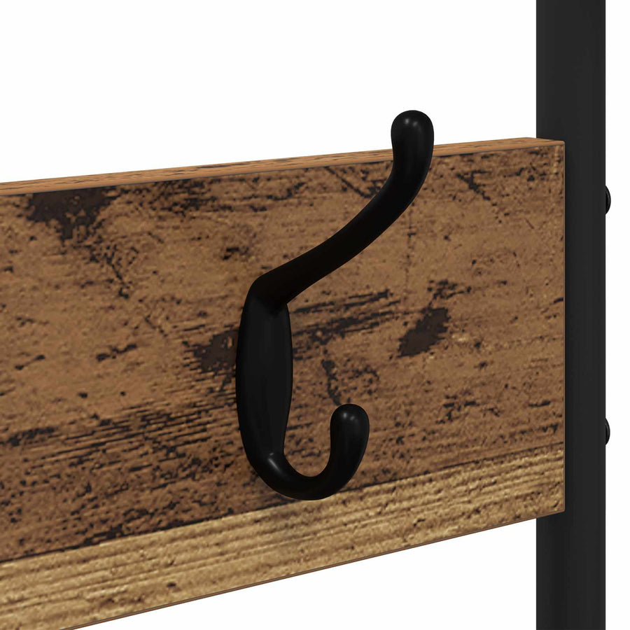 Kapstok met schoenenbank Oud hout 143 x 30 x 199,5 cm