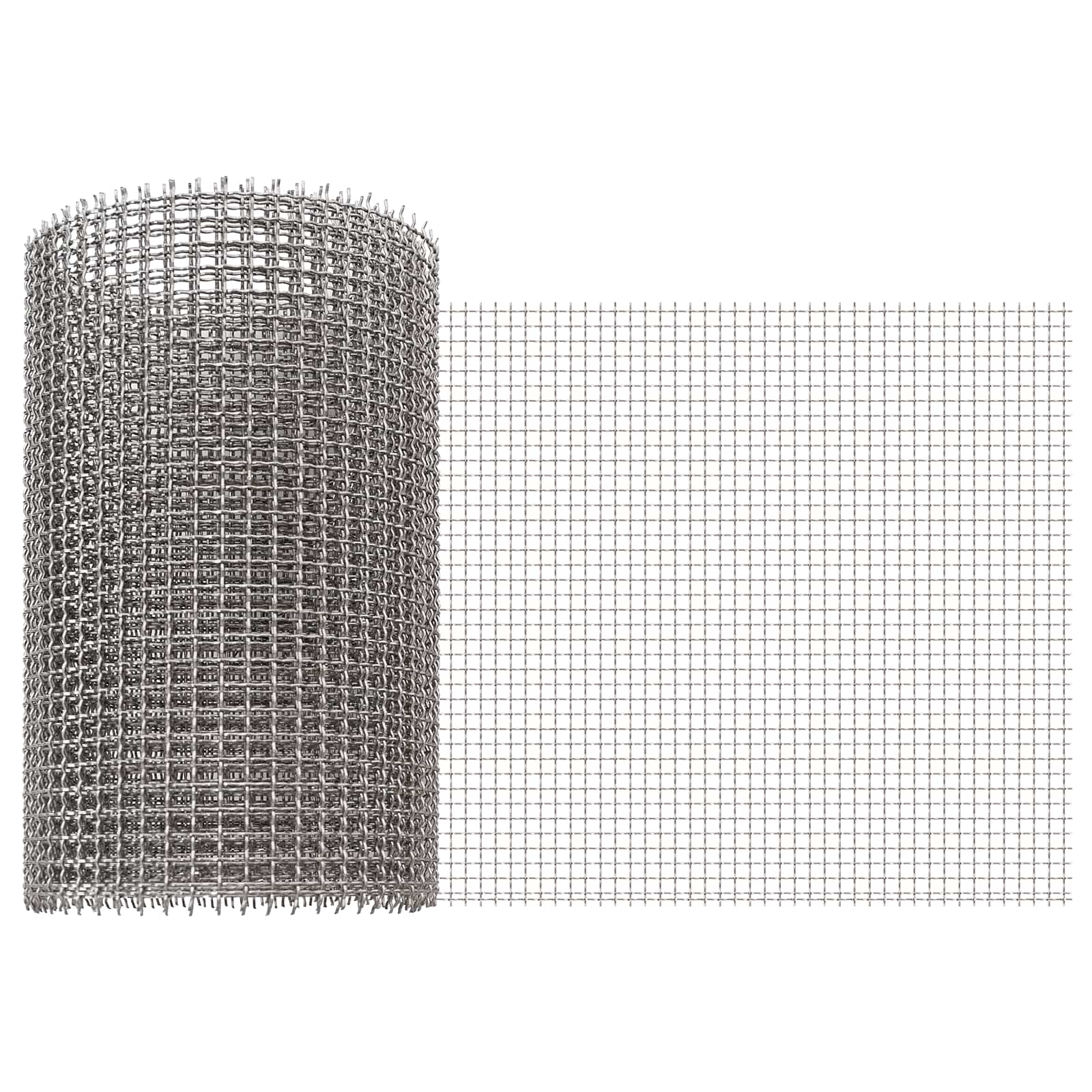 Gaas Scherm 20 x 200 cm 3 Mesh RVS 201 Zilverkleurig