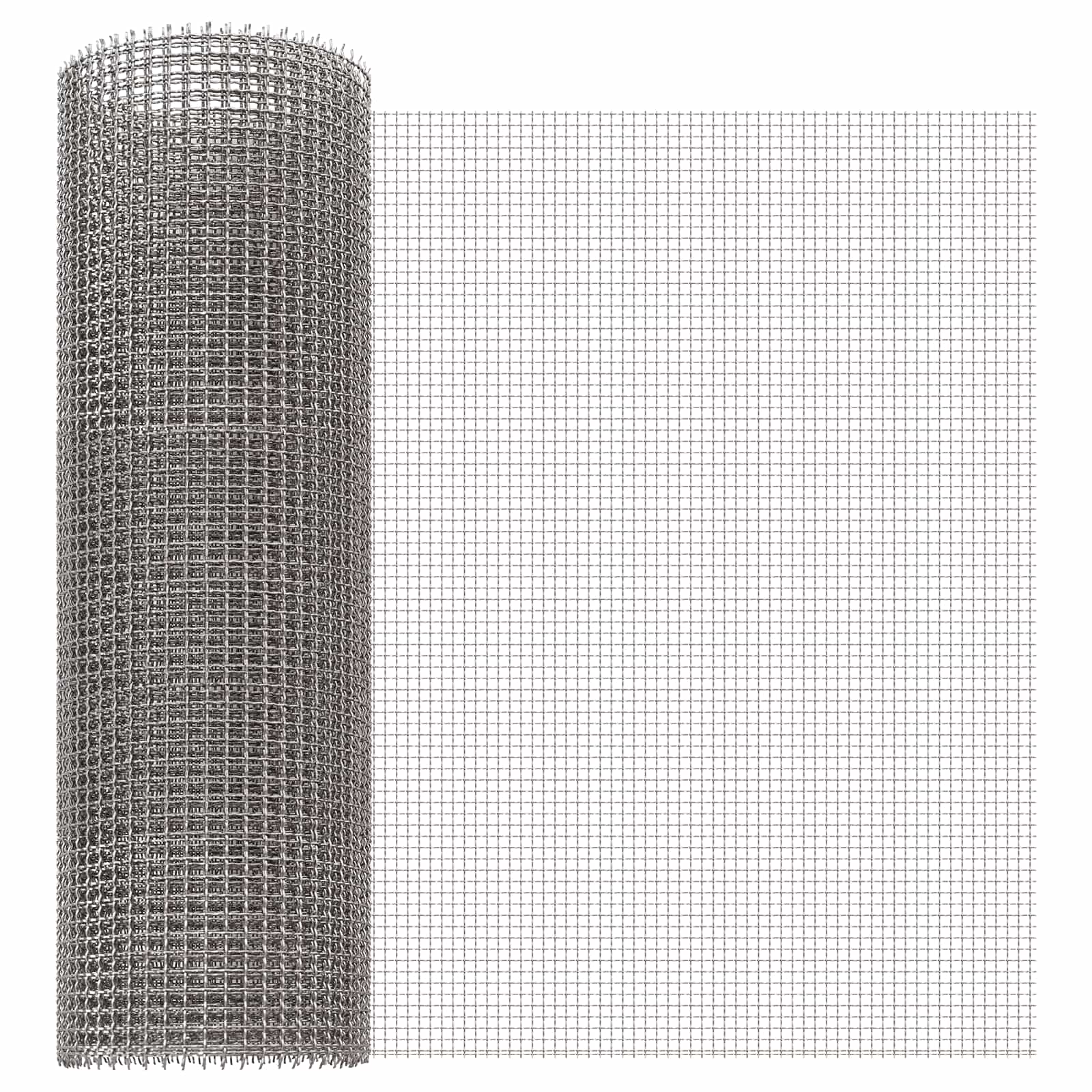 Gaas Scherm 40 x 200 cm 3 Mesh RVS 201 Zilverkleurig