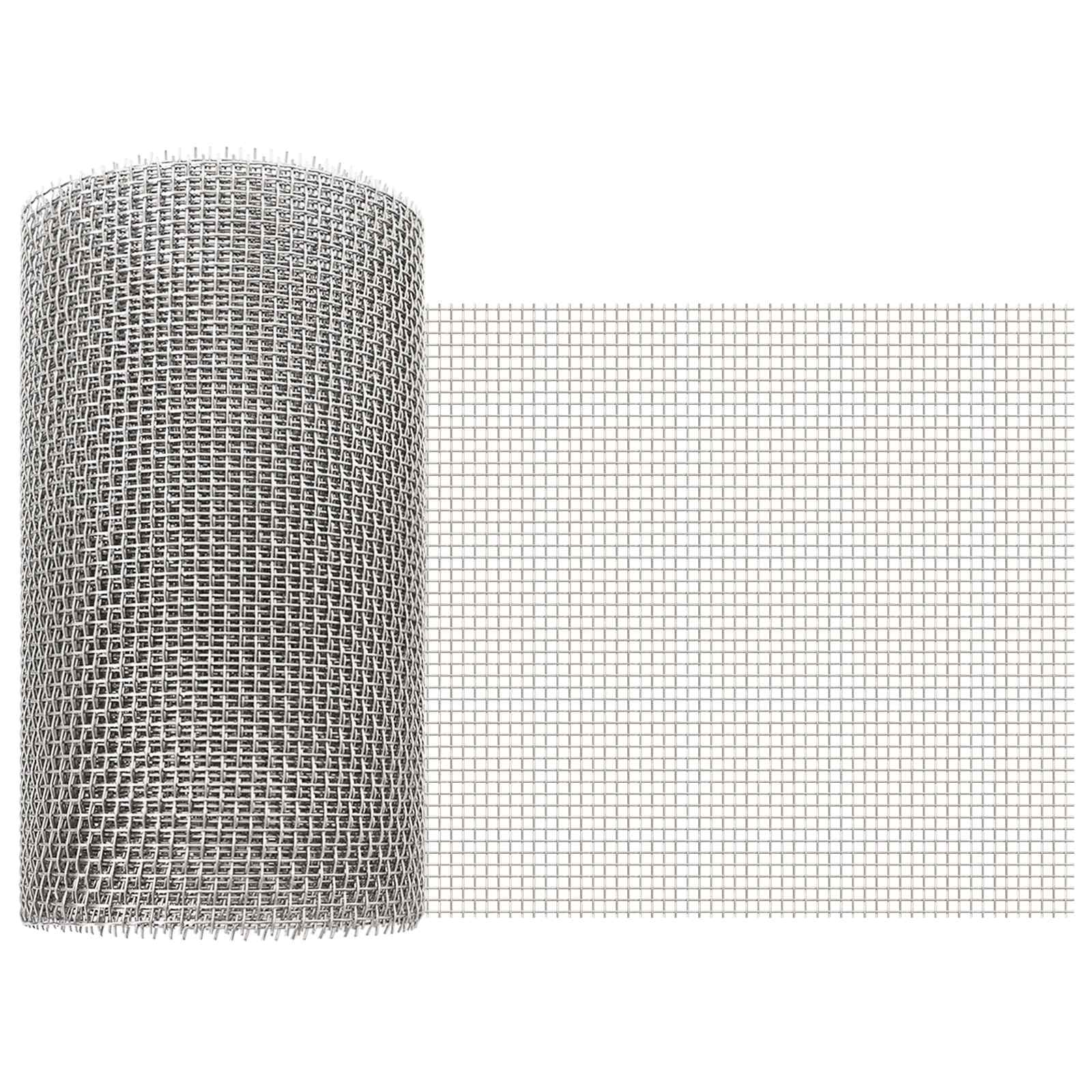 Gaas Scherm 20 x 200 cm 6 Mesh RVS 201 Zilverkleurig