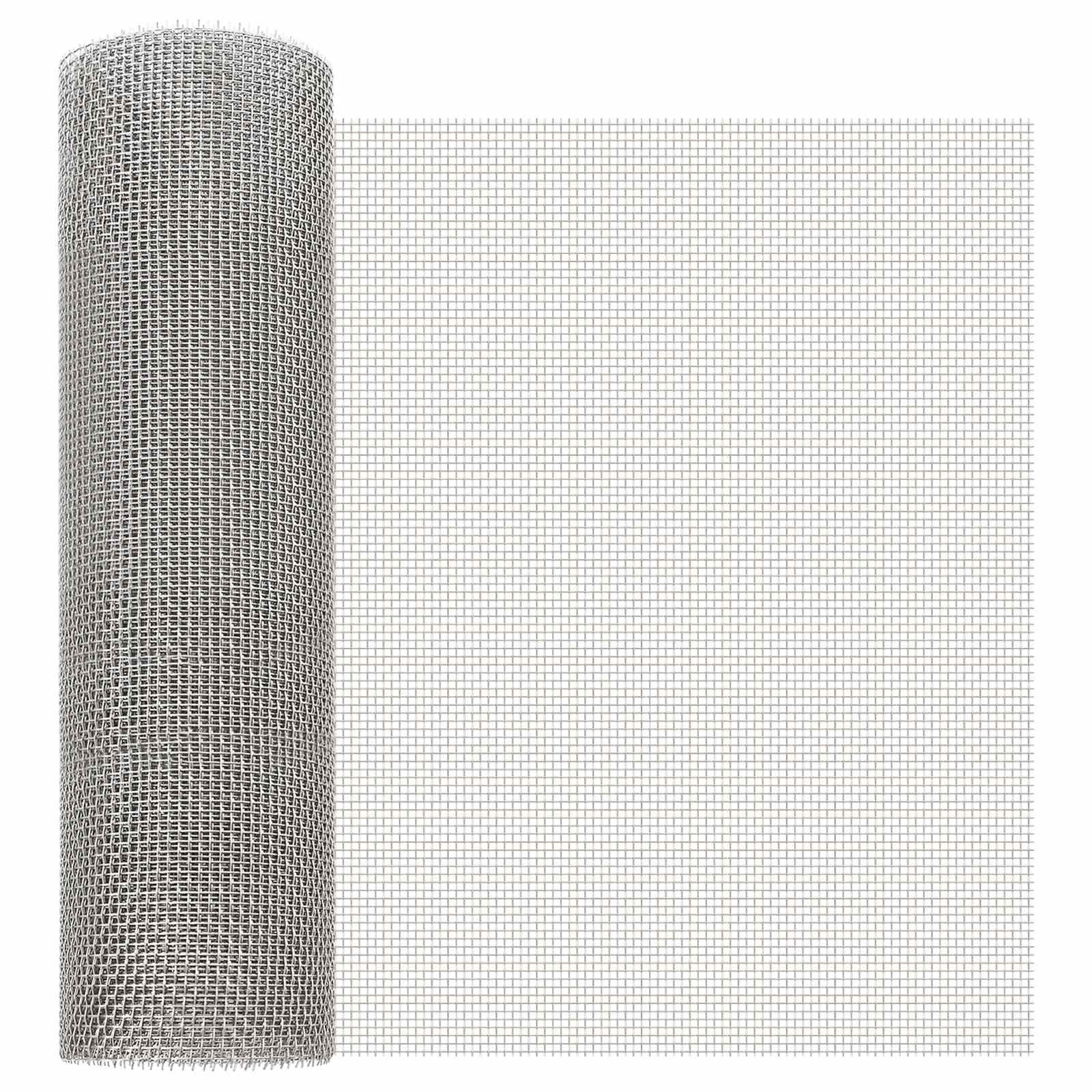 Gaas Scherm 40 x 1000 cm 6 Mesh RVS 201 Zilverkleurig