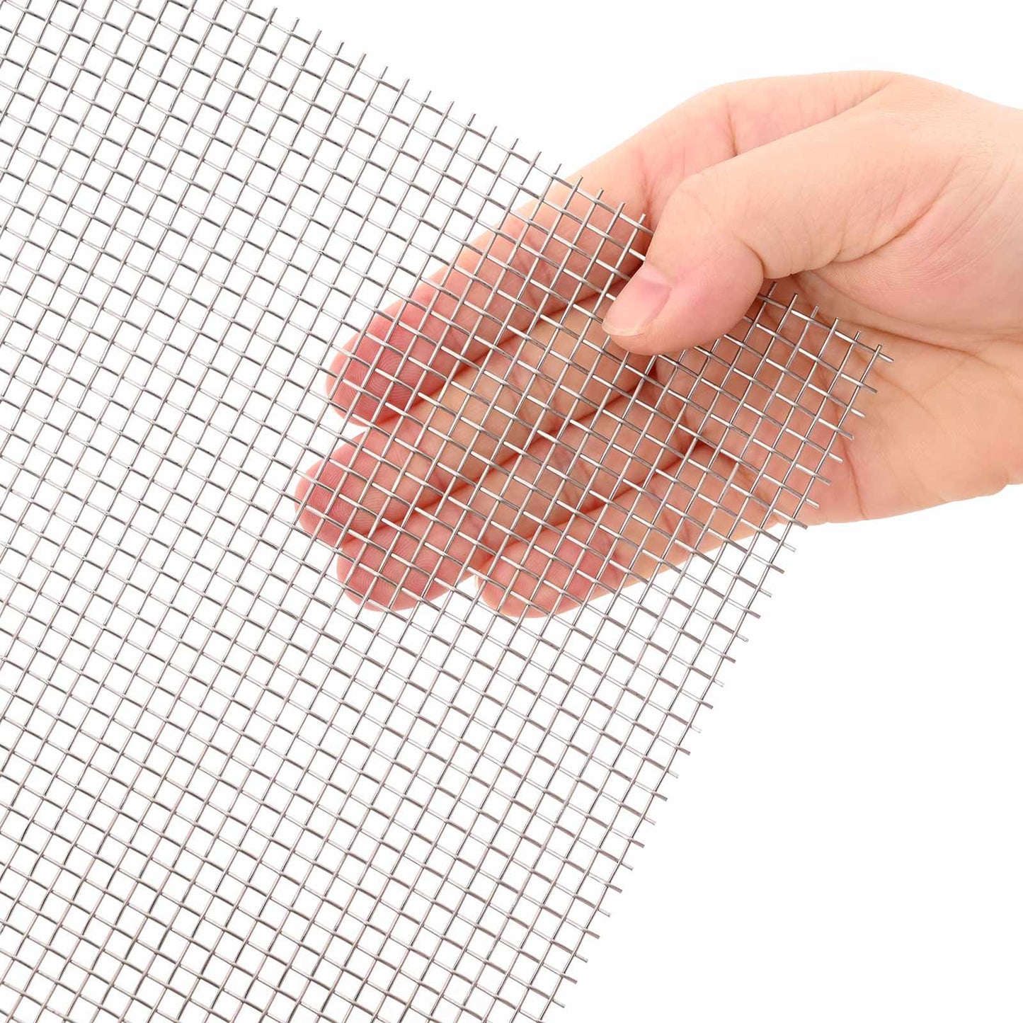 Gaas Scherm 60 x 200 cm 6 Mesh RVS 201 Zilverkleurig