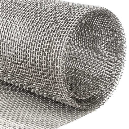 Gaas Scherm 60 x 1000 cm 6 Mesh RVS 201 Zilverkleurig