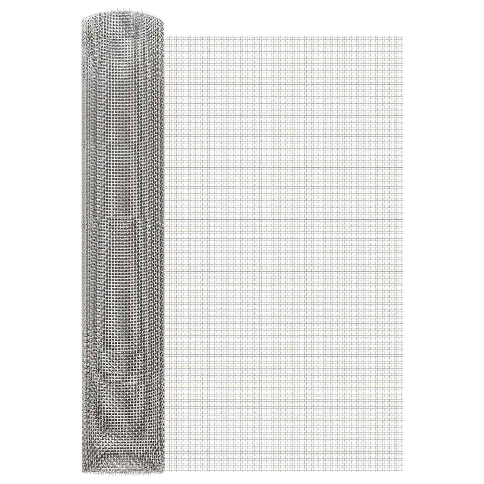 Gaas Scherm 60 x 1000 cm 6 Mesh RVS 201 Zilverkleurig