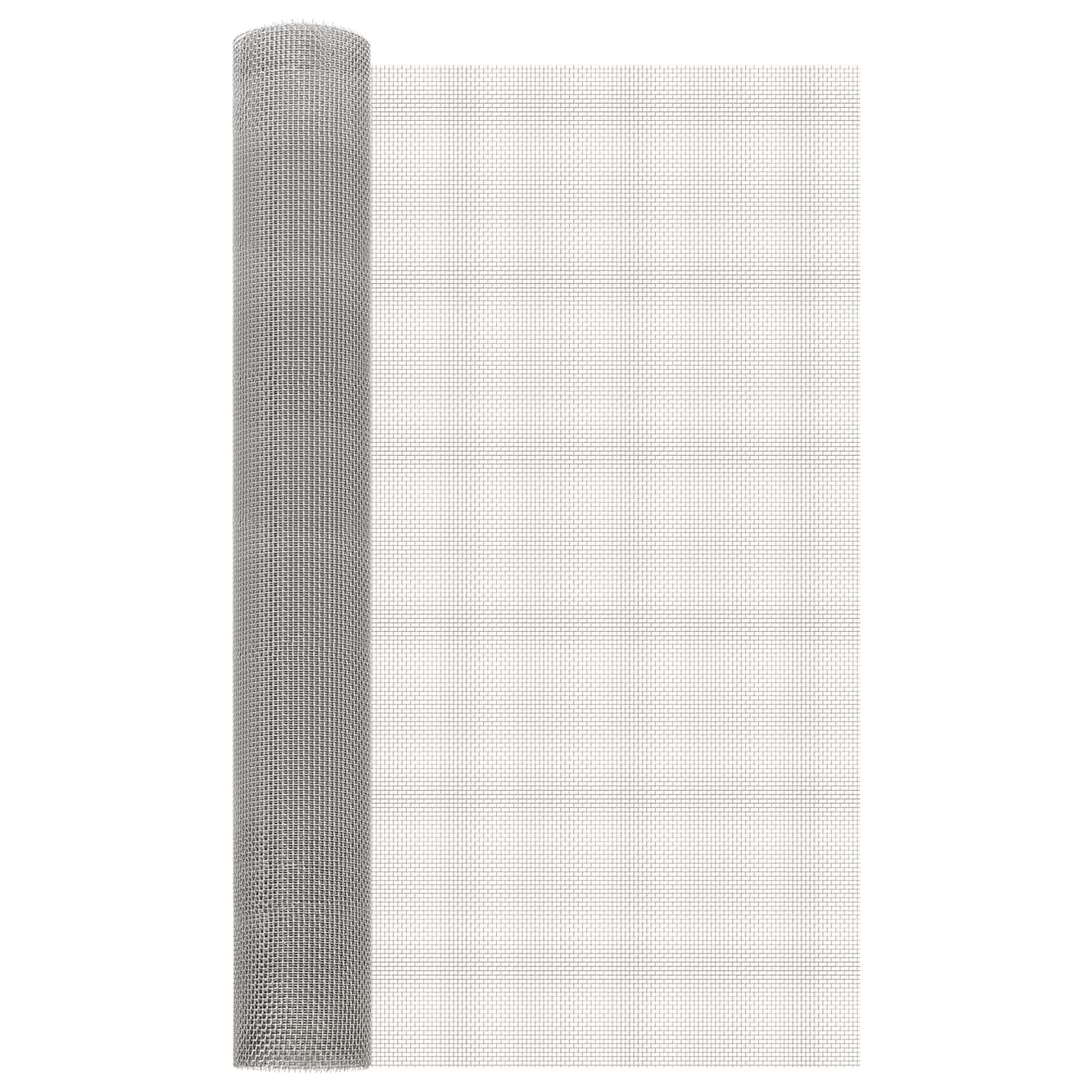 Gaas Scherm 80 x 1000 cm 6 Mesh RVS 201 Zilverkleurig