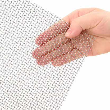 Gaas Scherm 100 x 500 cm 6 Mesh RVS 201 Zilverkleurig