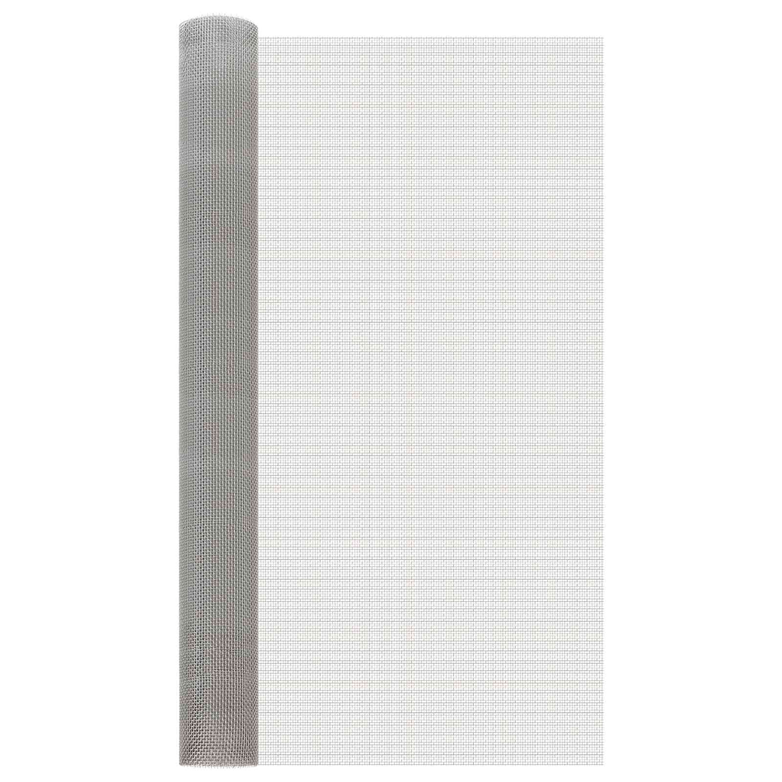 Gaas Scherm 100 x 500 cm 6 Mesh RVS 201 Zilverkleurig