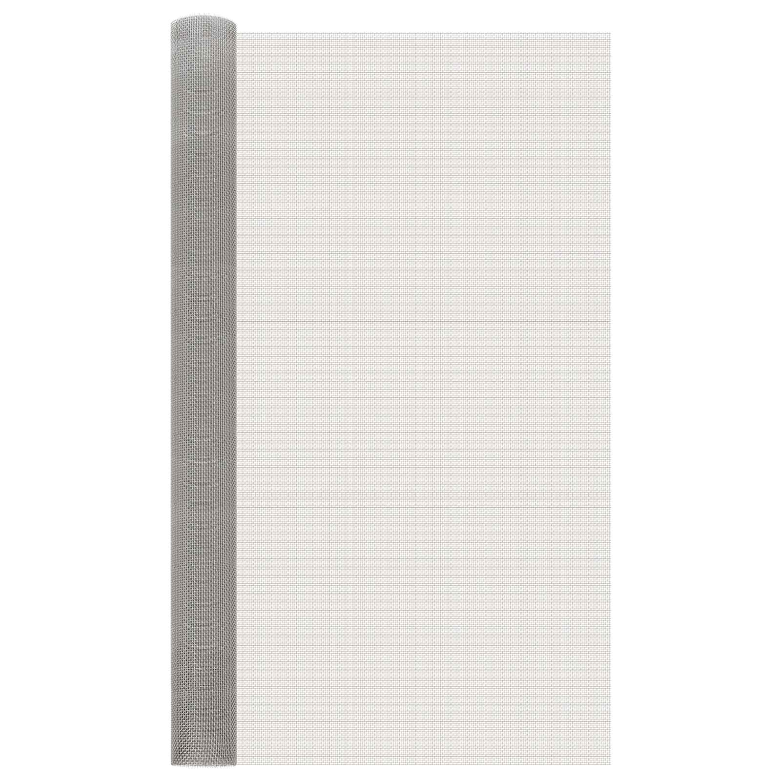 Gaas Scherm 120 x 200 cm 6 Mesh RVS 201 Zilverkleurig