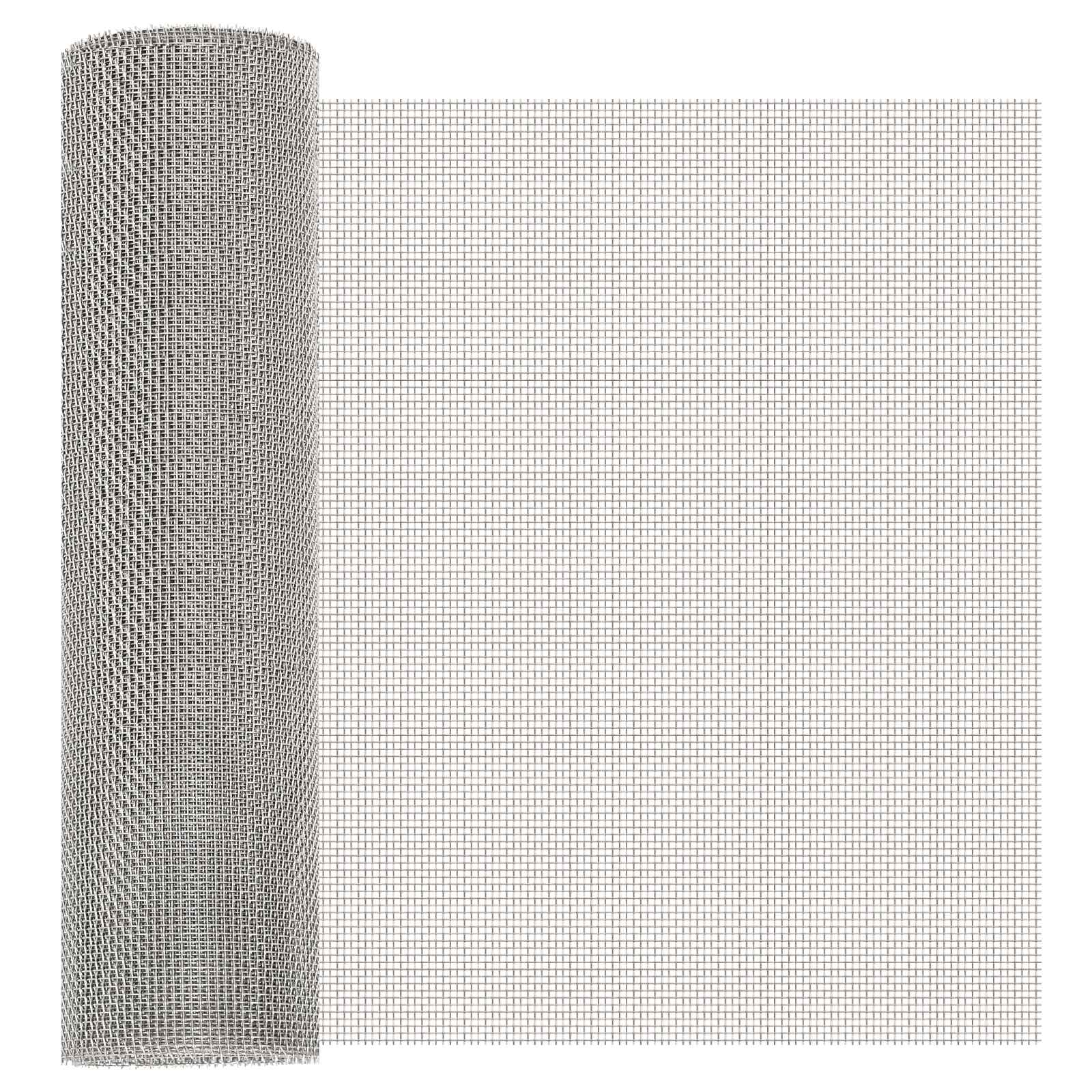 Gaas Scherm 40 x 200 cm 8 Mesh RVS 201 Zilverkleurig