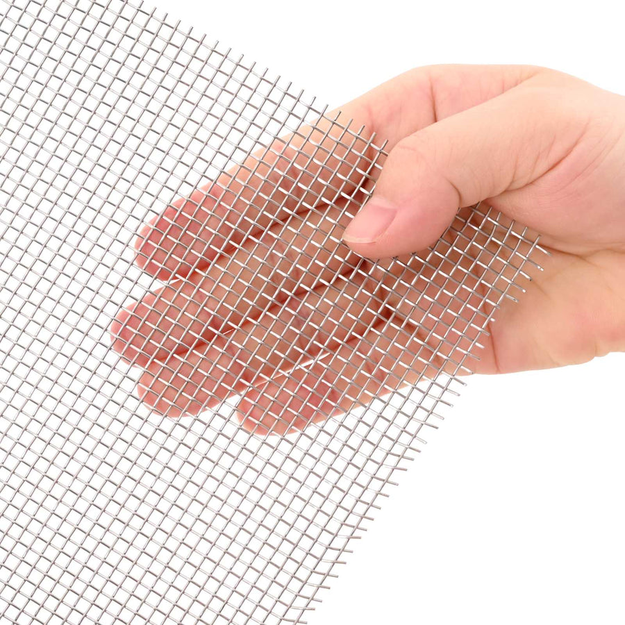 Gaas Scherm 40 x 500 cm 8 Mesh RVS 201 Zilverkleurig