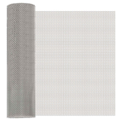 Gaas Scherm 40 x 500 cm 8 Mesh RVS 201 Zilverkleurig
