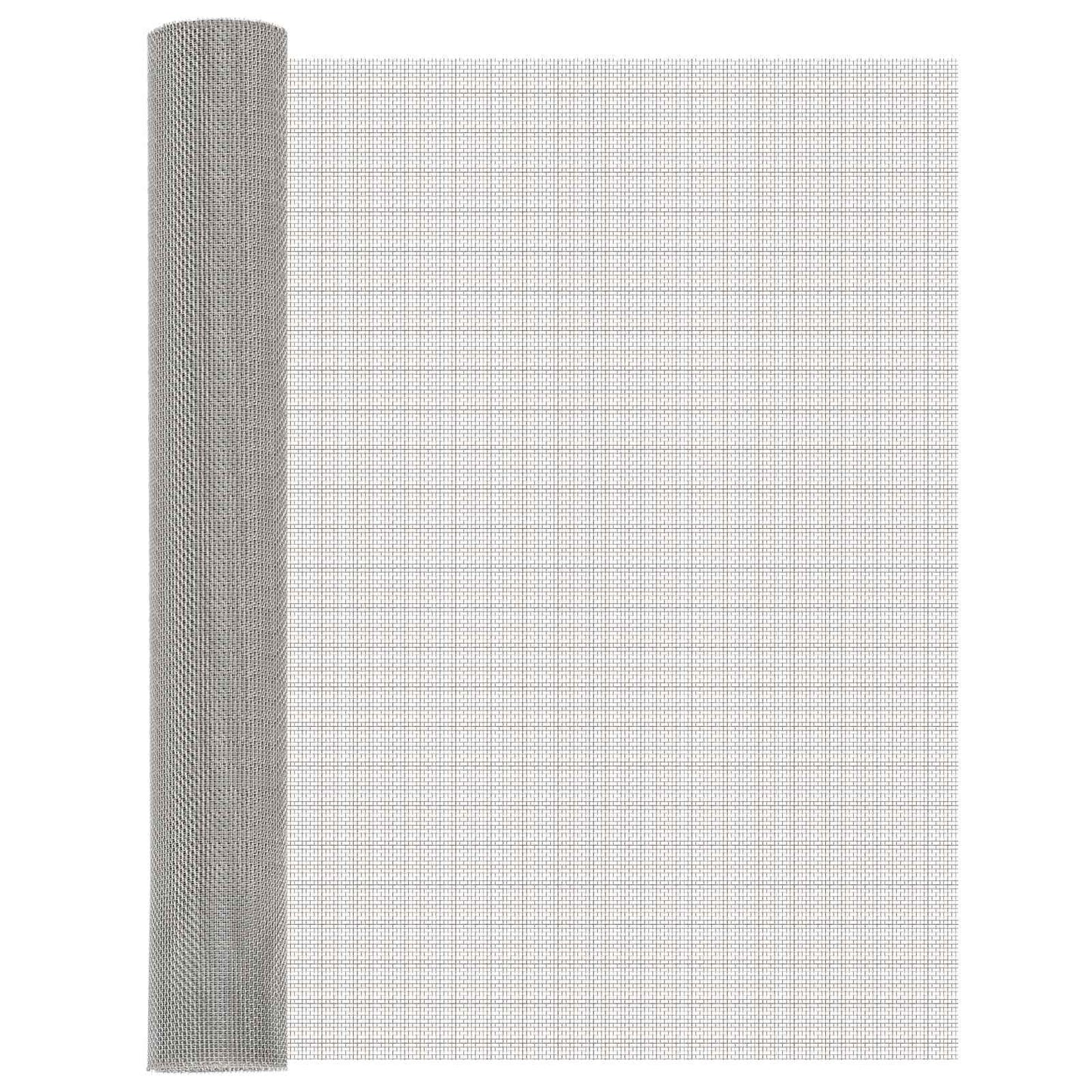 Gaas Scherm 80 x 200 cm 8 Mesh RVS 201 Zilverkleurig