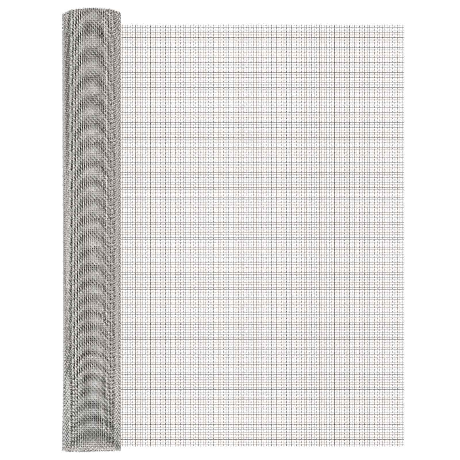 Gaas Scherm 80 x 500 cm 8 Mesh RVS 201 Zilverkleurig