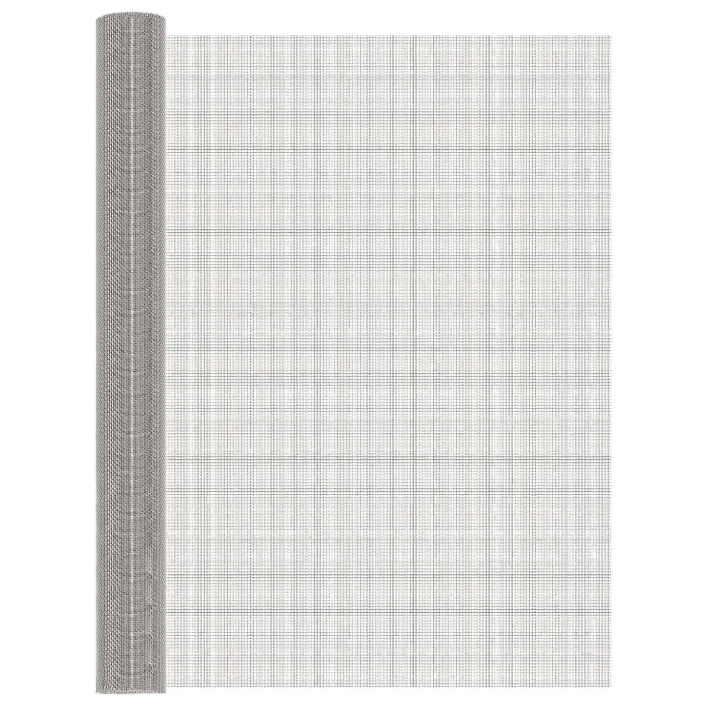Gaas Scherm 100 x 200 cm 8 Mesh RVS 201 Zilverkleurig