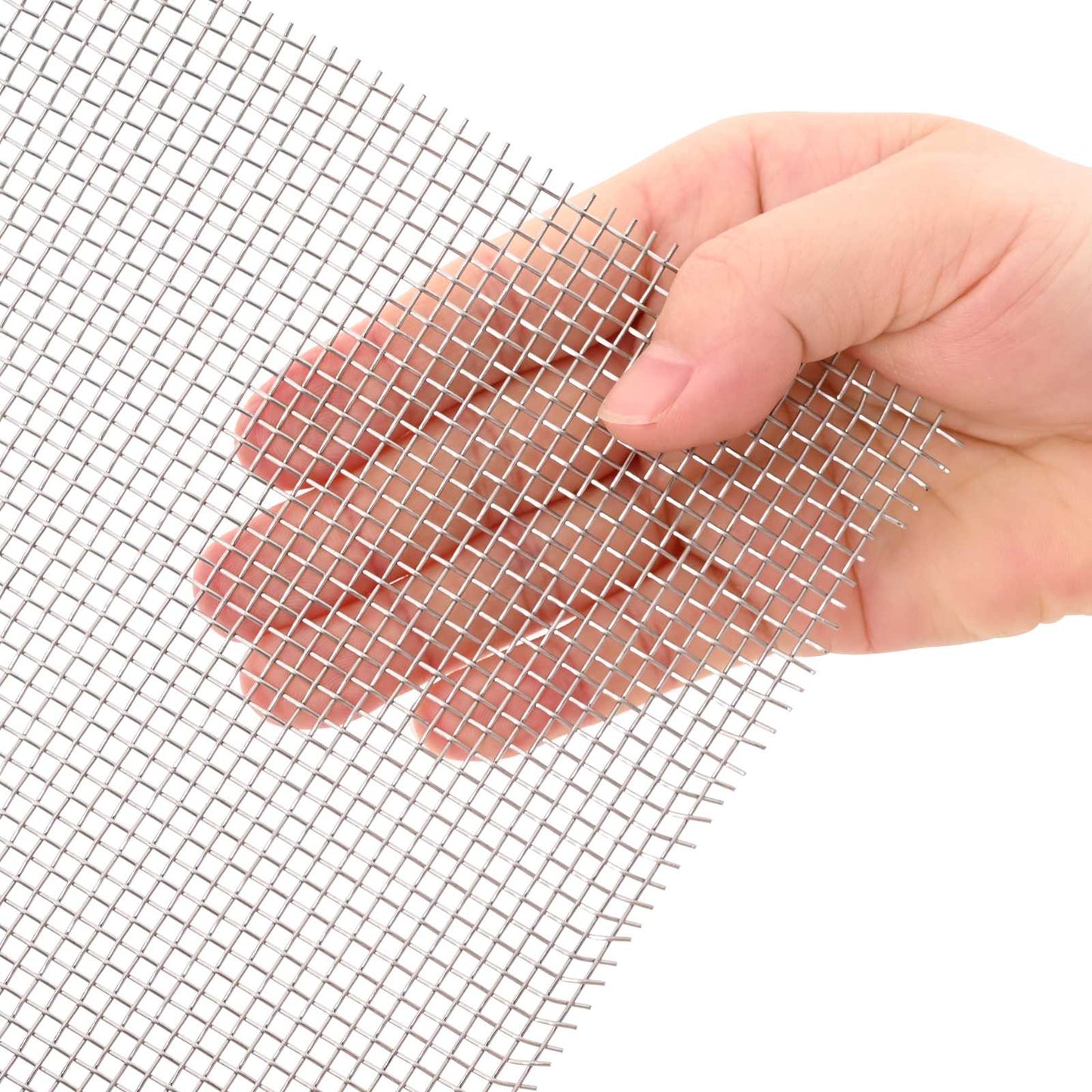 Gaas Scherm 120 x 200 cm 8 Mesh RVS 201 Zilverkleurig