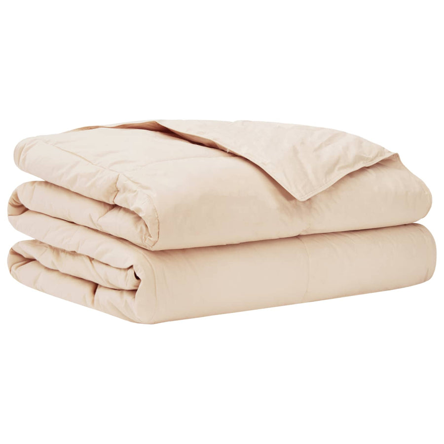 Zomer Dekbed Beige 240 x 260 cm 100% Natuurlijke Kapok