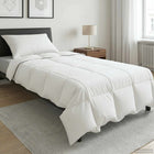 Zomerdekbed bamboe 140x200 cm wit