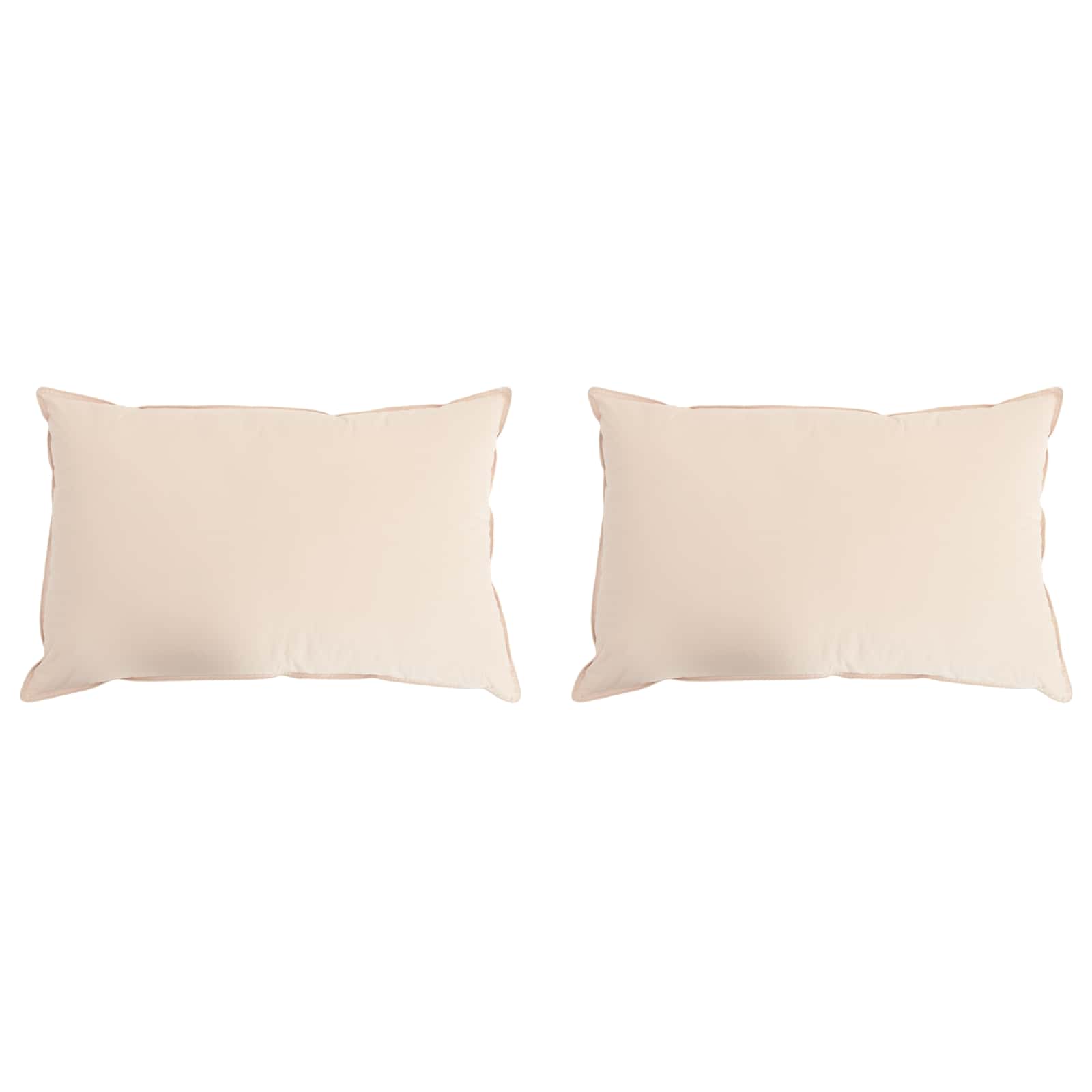 Hoofdkussen 2 pcs Beige 30 x 50 cm Kapokvezel