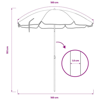 Tuinparasol 160 cm 170T polyester Oranje