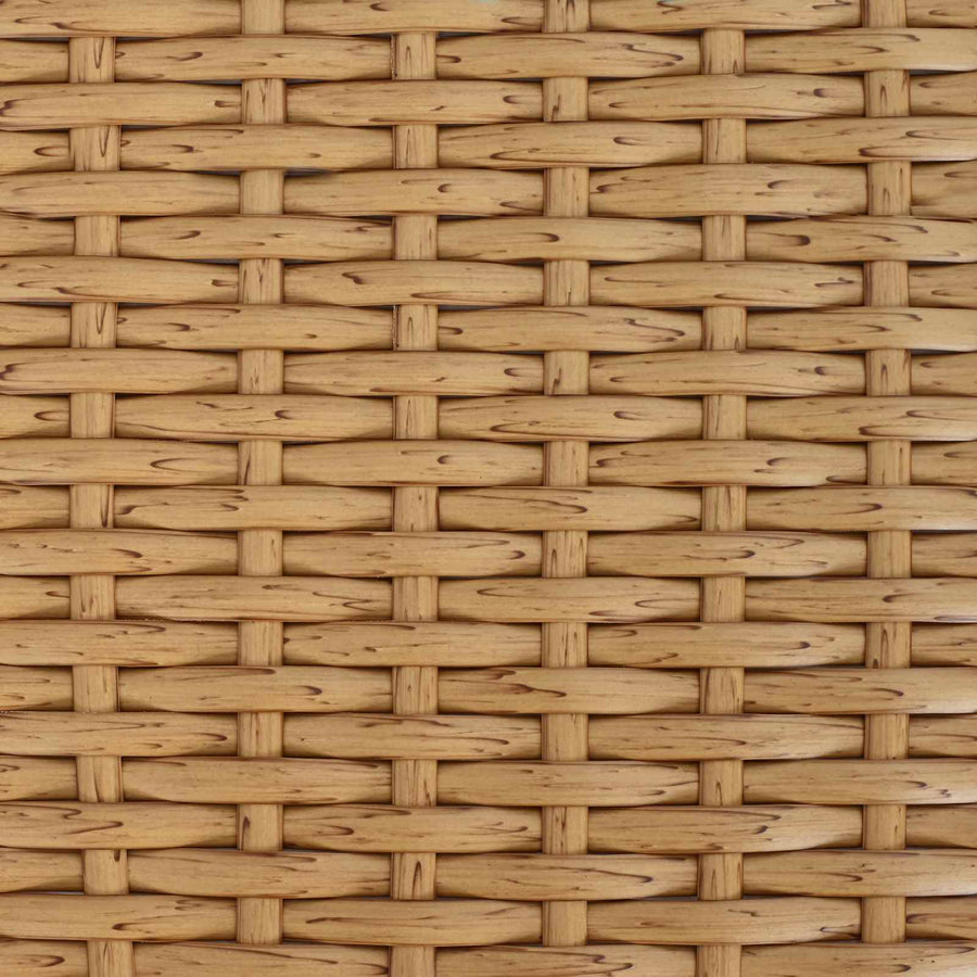 Tuinstafel Naturel 100 x 55 x 37 cm PE Rattan en Glas