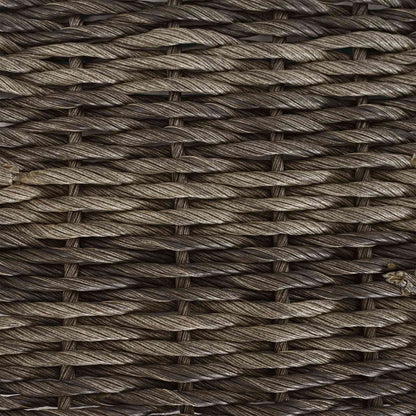Tuinstafel Grijs en zwart 55 x 55 x 37 cm PE Rattan en Glas