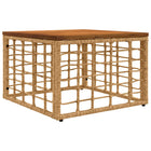Tuinstafel 55x55x37 cm PE Rattan glas naturel
