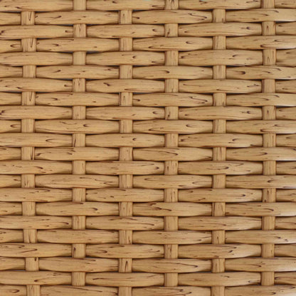 Tuinstafel Naturel 55 x 55 x 37 cm PE Rattan en Glas
