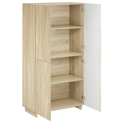 Hoge kast Sonoma Eiken 79x41x151 cm Bewerkt hout