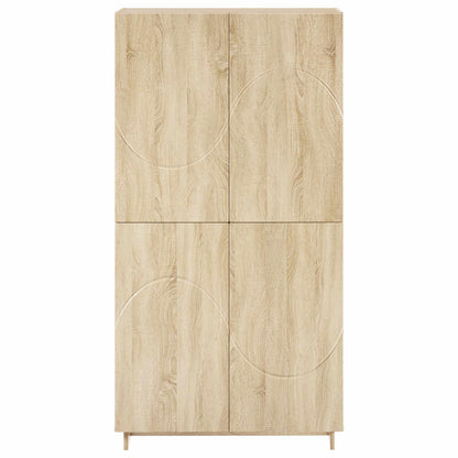 Hoge kast Sonoma Eiken 79x41x151 cm Bewerkt hout