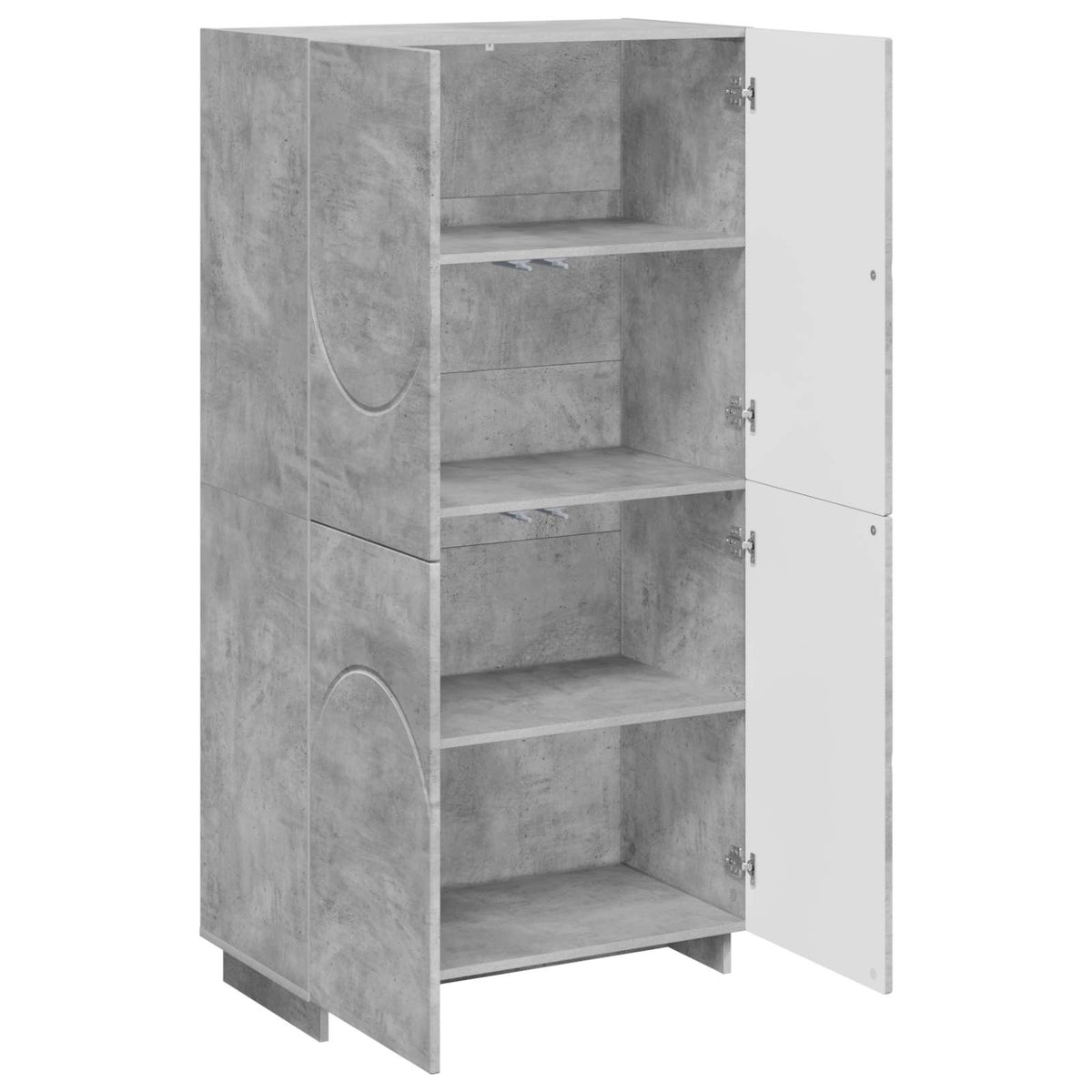 Hoge kast Betongrijs 79 x 41 x 151 cm Bewerkt hout