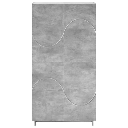Hoge kast Betongrijs 79 x 41 x 151 cm Bewerkt hout