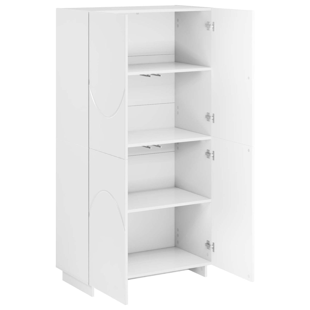Hoge kast Hoogglans Wit 79 x 41 x 151 cm Bewerkt hout