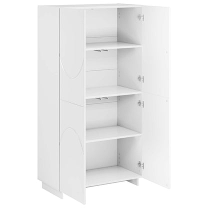 Hoge kast Hoogglans Wit 79 x 41 x 151 cm Bewerkt hout