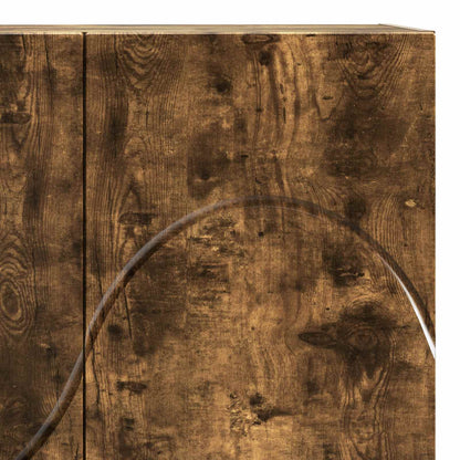 Hoge kast Gerookt eiken 79 x 41 x 151 cm Bewerkt hout