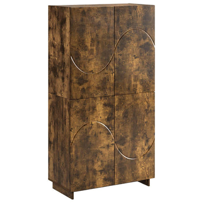 Hoge kast Gerookt eiken 79 x 41 x 151 cm Bewerkt hout