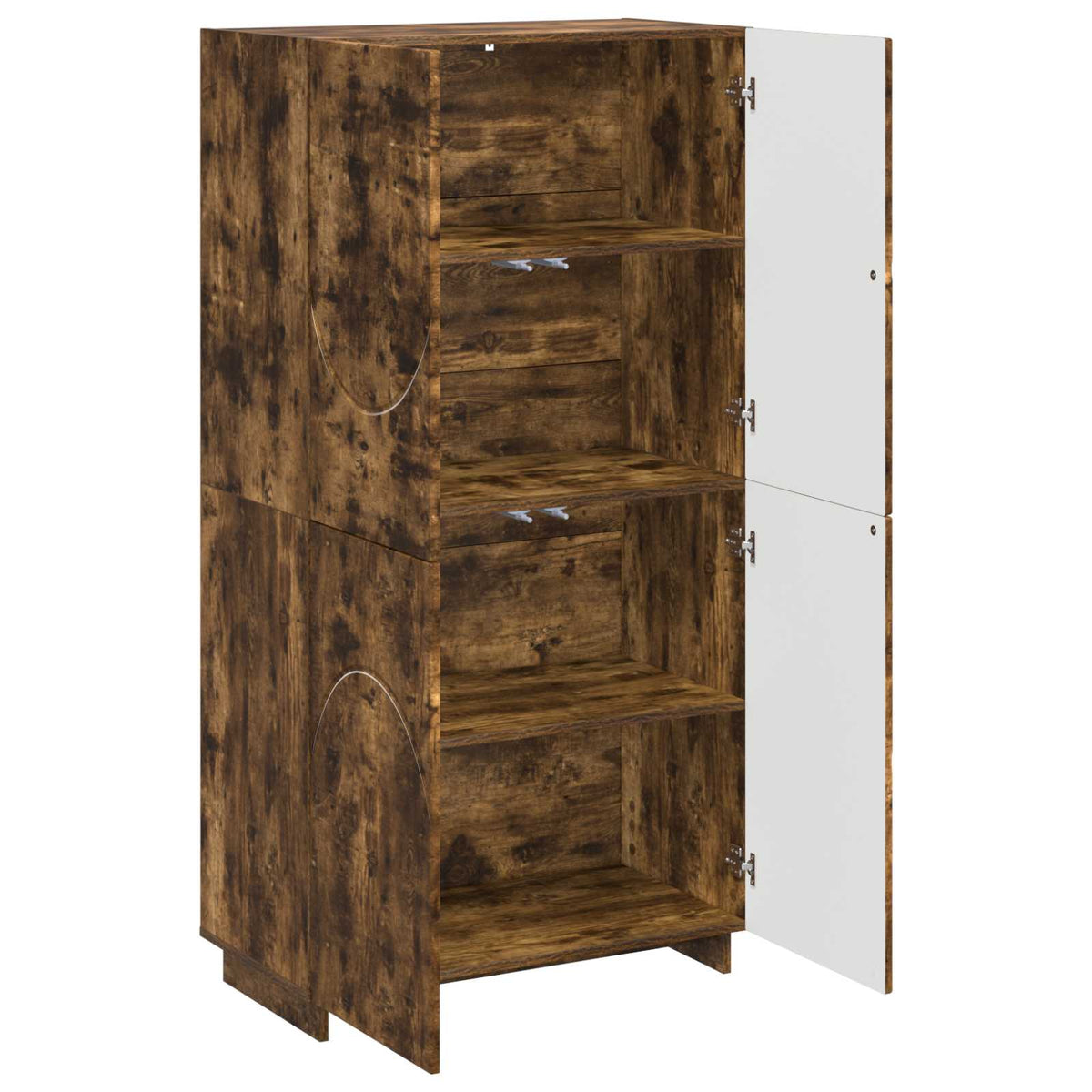 Hoge kast Gerookt eiken 79 x 41 x 151 cm Bewerkt hout