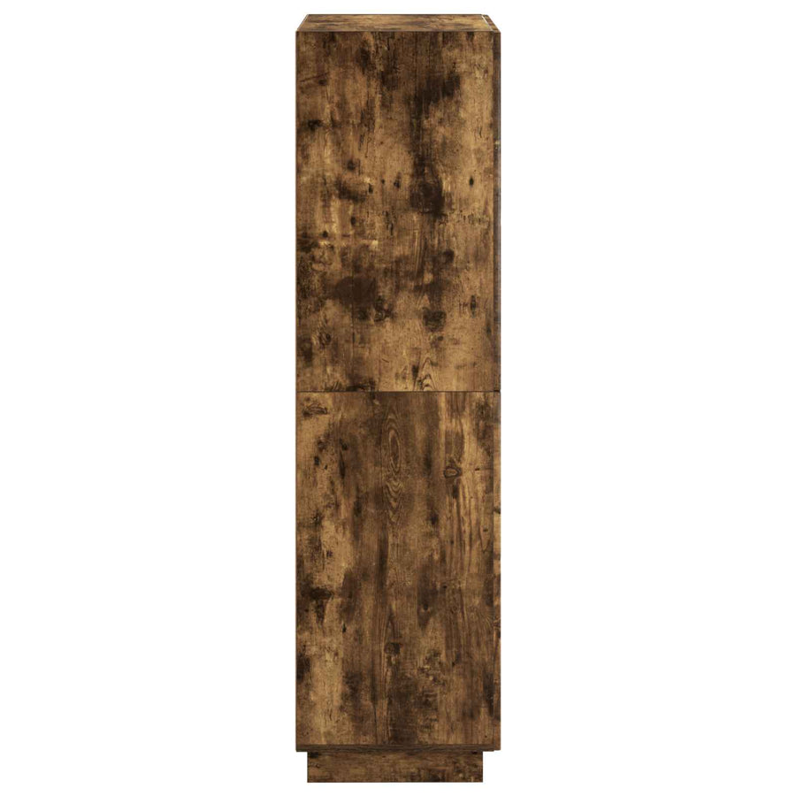 Hoge kast Gerookt eiken 79 x 41 x 151 cm Bewerkt hout
