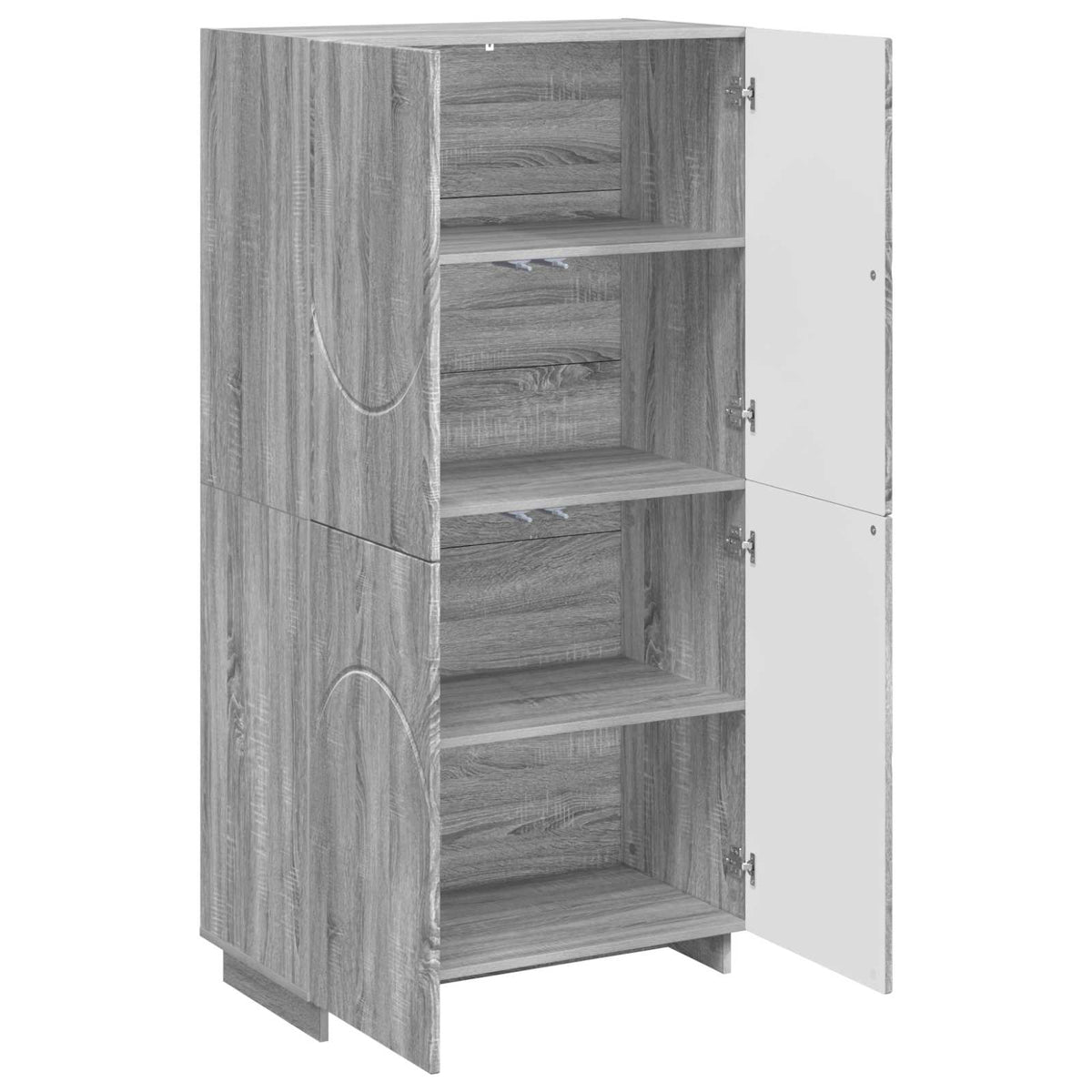 Hoge kast Grijs Sonoma 79 x 41 x 151 cm Bewerkt hout
