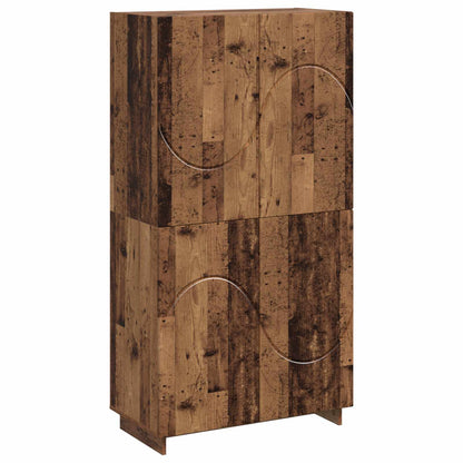 Hoge kast Oud hout 79 x 41 x 151 cm Bewerkt hout