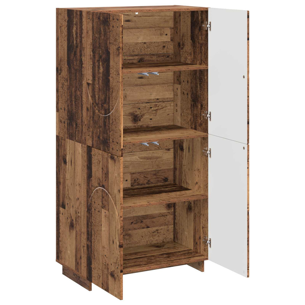 Hoge kast Oud hout 79 x 41 x 151 cm Bewerkt hout
