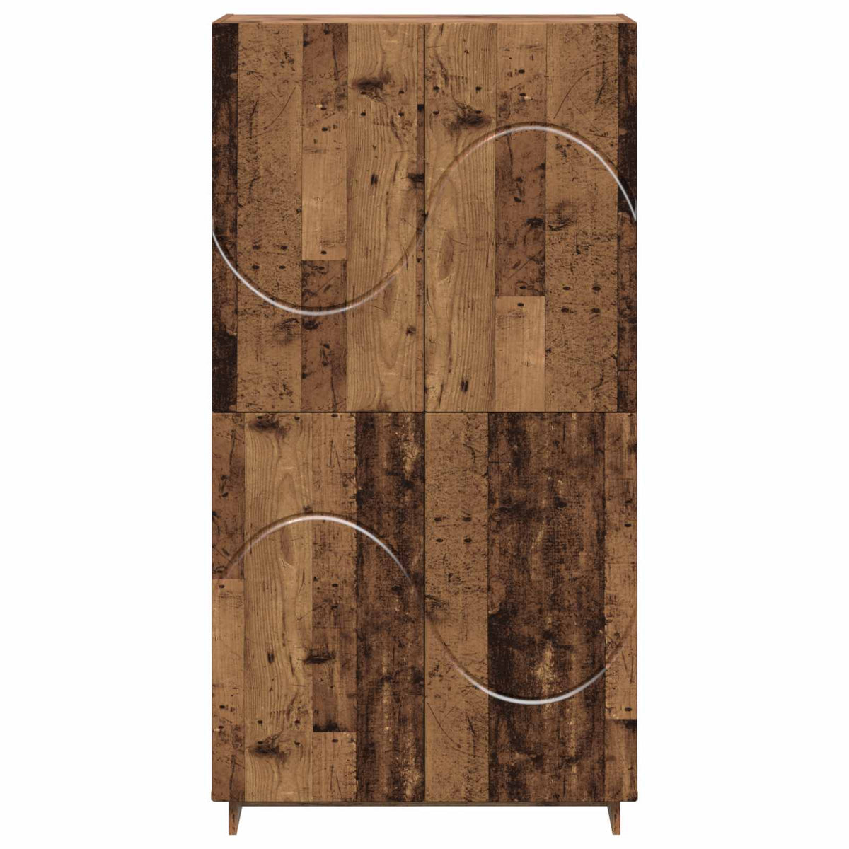 Hoge kast Oud hout 79 x 41 x 151 cm Bewerkt hout