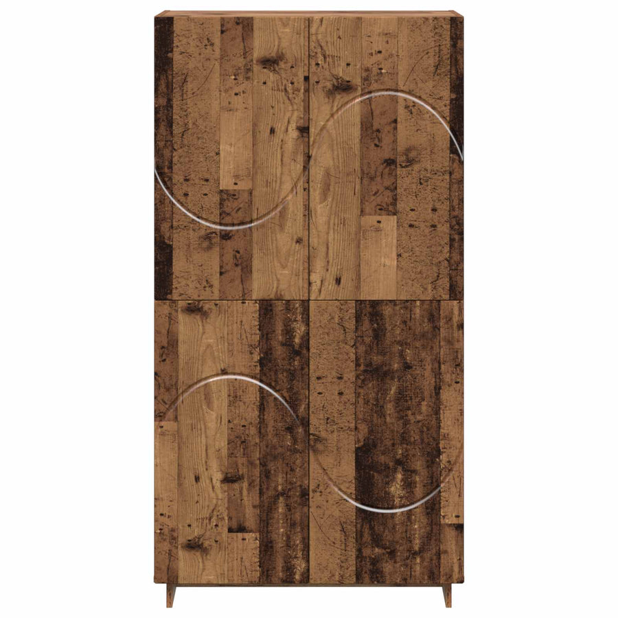 Hoge kast Oud hout 79 x 41 x 151 cm Bewerkt hout