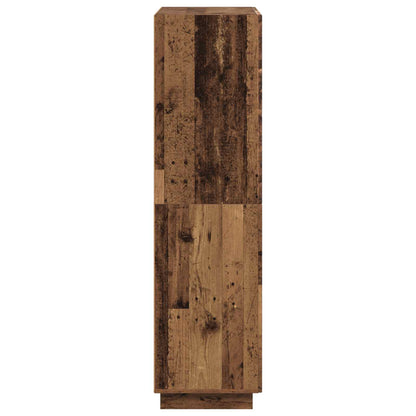 Hoge kast Oud hout 79 x 41 x 151 cm Bewerkt hout
