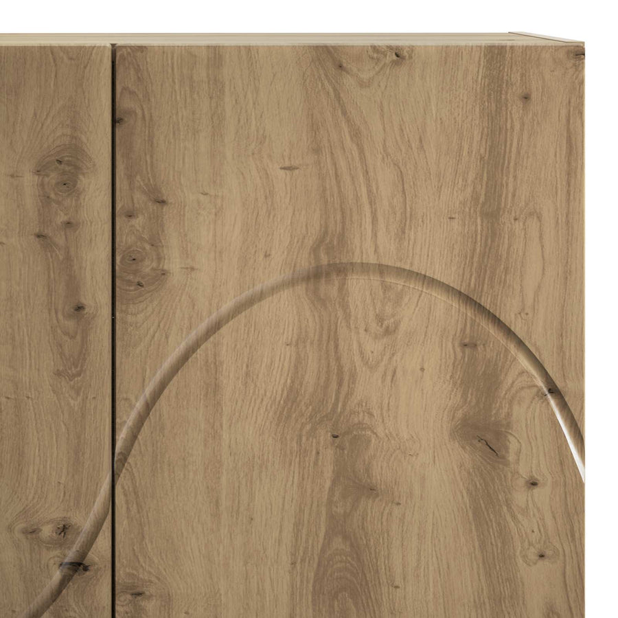 Hoge kast Artisanaal eiken 79 x 41 x 151 cm Bewerkt hout