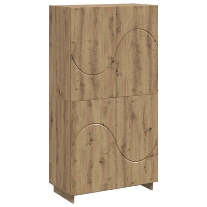 Hoge kast Artisanaal eiken 79 x 41 x 151 cm Bewerkt hout